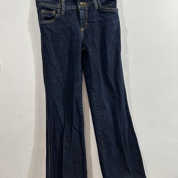 Era of Chaos Dark Wash‎ Denim Straight Leg Skinny Stretch Button Fly Overalls 28 - Picture 1 of 12